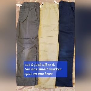 3 pairs boys size 6 pants, Cat & Jack